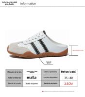 Dexun zapatos media zapatillas nuevo feo lindo medio arrastre zapatos deportivos planos casuales de gran tamaño zapatos de las mujeres 41-43 - details 0