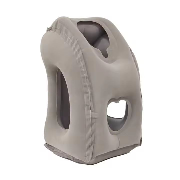 Almohada de Viaje Inflable de Cojín de Aire Mejorada Almohada de Apoyo Suave para la Garganta para Avión - 1