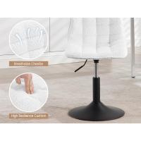 WOLTU Taburete Tocador, Silla Escritorio Ergonomica, Taburete con Respaldo, Altura Ajustable