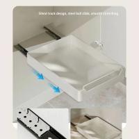 Estante de almacenamiento de cocina con rieles deslizantes, bandeja extraíble tipo cajón de cocina, caja de especias, organizador de armarios, nuevo - details 3