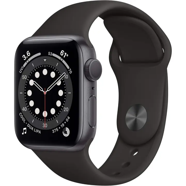 Apple Watch Series 6 (GPS, 40 mm) - Caja de aluminio gris espacial con correa deportiva negra (renovada) - 1