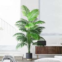 Árbol artificial de 90-120 cm, planta falsa tropical, hojas de palma de plástico verde, ramas grandes utilizadas para el jardín del hogar - details 10