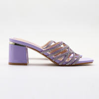 Sandalias exteriores sencillas con diamantes de imitación y tacón alto con tiras y puntera abierta - details 10