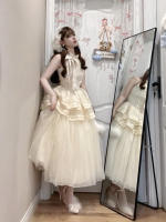Elegante Vestido de Verano Qianjin Estilo Francés de Alta Gama con Luz de Luna Blanca - details 1