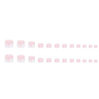 Juego de uñas de los pies postizas extraíbles, Kit de manicura en casa, Margarita blanca brillante - details 5