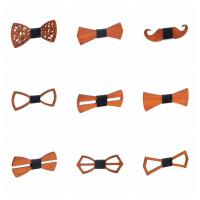Corbata De Madera Hecha a Mano Para Hombres Estilo Novedoso 12cm Accesorios De Moda Sostenible Y Ecológica Corbata De Poliéster - details 2