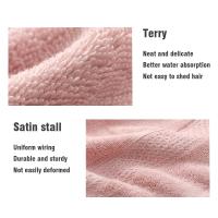 Toalla de microfibra de algodón puro para hombres y mujeres, toalla suave absorbente sin pelusa, lavado de cara para adultos, baño, hogar - details 0