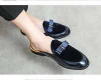 Nuevas sandalias informales de moda para hombre, mulas de piel de cocodrilo, suela de goma antideslizante británica, suaves y transpirables para caminar - details 9