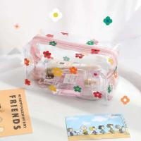 Estuche impermeable transparente de PVC, papelería grande, regalo para niñas, estudiantes, lápiz, maquillaje, bolsa de cosméticos, bolsas de viaje - details 8
