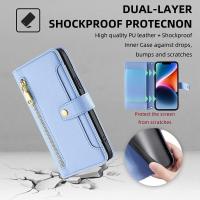 Funda de teléfono de cuero magnética multifuncional para Redmi Note 12, funda protectora de moda con cremallera, 4G - details 4