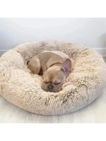 Cama redonda y esponjosa para perro, casa supersuave de felpa para gato, nido cálido para invierno, 40-90cm - details 7