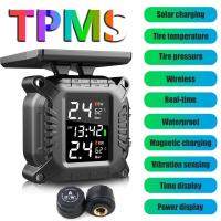 Sensores TPMS de carga Solar para motocicleta, sistema de alarma de temperatura de neumáticos para monitoreo de presión de neumáticos de motocicleta - details 0