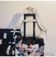 Bolso escolar de diseño para estudiantes de secundaria femenino, mochila de estilo universitario para estudiantes de secundaria, mochila versátil simple para estudiantes universitarios de color sólido - details 2