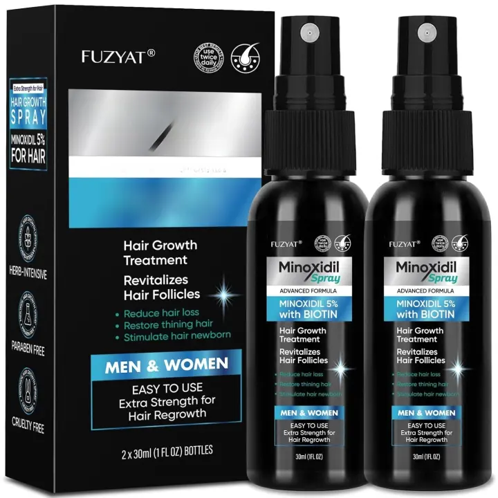 Ralentador de Cabello Minoxidil Spray 5% Promoción de Crecimiento para Hombres y Mujeres - 1