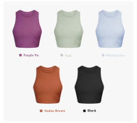 Sujetador deportivo de yoga para mujer SHINBENE con cuello alto y diseño de costilla para gimnasio y entrenamiento tipo Racerback con built in bra - details 3