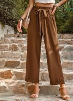 Pantalones de pierna ancha de moda de oficina de mujer de estilo clásico de cintura alta - details 19