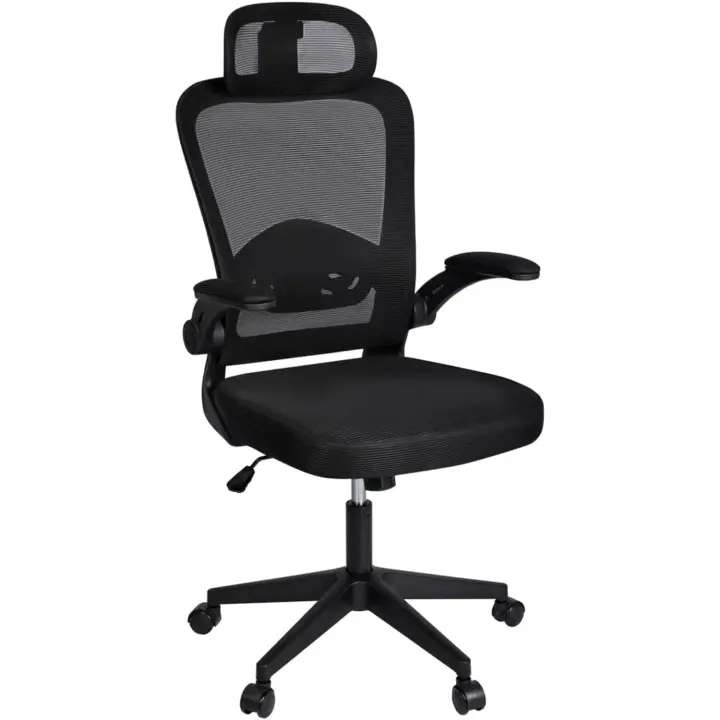 Silla de Oficina Giratoria con Ruedas Transpirable, Ajustable, Soporte Lumbar para Hogar y Oficina - 1