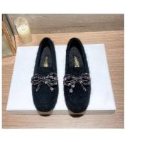 Zapatos planos de piel de visón con lazo de cristal para mujer, mocasines de algodón de felpa cálidos, cuentas de cordones de punta cuadrada, Invierno - details 13