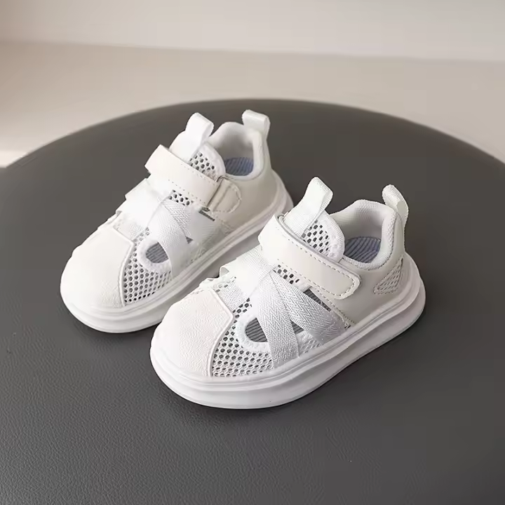 Nuevas Sandalias de Malla para Niños en Verano Suela Suave Medio Zapato de Playa con Concha - 1