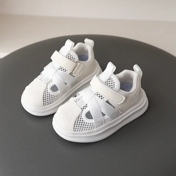 Nuevas Sandalias de Malla para Niños en Verano Suela Suave Medio Zapato de Playa con Concha - 1