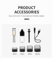 Kemei-cortadora de pelo profesional para peluquero, máquina eléctrica potente para cortar el pelo, recargable por Usb, tipo c, KM-9362 - details 12