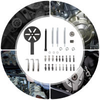 Extractor de desmontaje de cojinetes de tres mordazas, juego de extractor de soporte inferior universal, juego multifunción de herramientas de extracción de cojinetes - details 0
