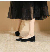 Nuevo estilo elegante de celebridad, cadena dorada, zapatos individuales de tacón bajo, zapatos individuales casuales - details 10