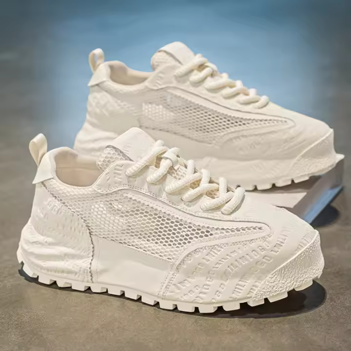 Zapatos De Malla Transpirable, Zapatillas De Plataforma De Realce De Lujo Ligero - 1
