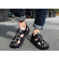 Sandalias de cuero para hombre, zapatos informales antideslizantes, cómodos, transpirables, para playa, talla grande 38-48 - details 10