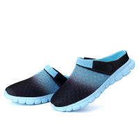 Verano pareja de hombres y mujeres cambia gradualmente sandalias de gran tamaño zapatillas de malla casual agujero zapatos de playa media zapatillas - details 27