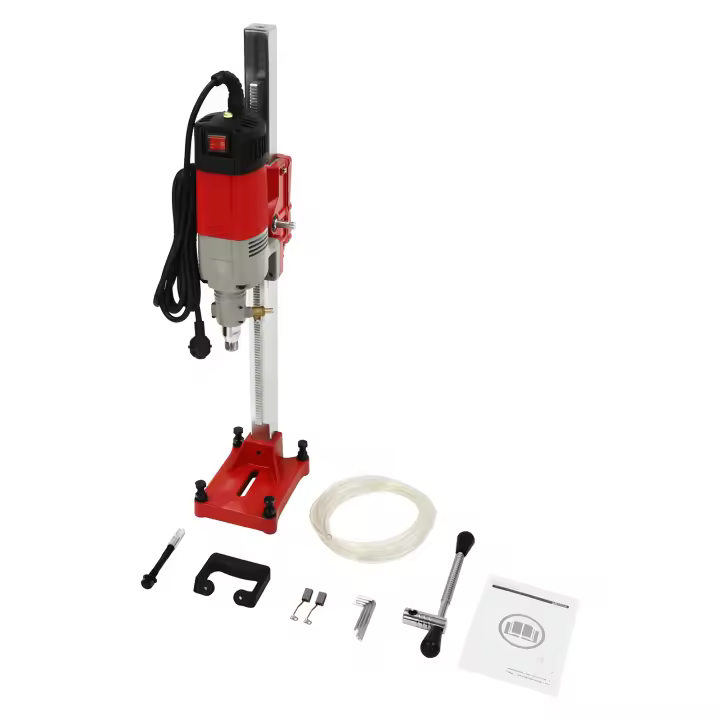 Taladro de Coro de Diamante 3300W Machina de Perforación de Concreto Soporte de Aluminio de Aleación Taladro Eléctrico Cableado - 1