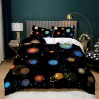 Juego de Ropa de Cama Espacial para Niños con Cubierta de Edredón de Estrellas de Universo Azul Tamaño Completo/Queen/King para Niños Niñas Adolescentes - details 9