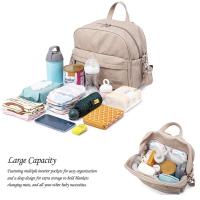 Soboba-mochila de moda sólida para el cuidado, bolso para cambiar pañales multifunción impermeable para madre, elegante - details 2