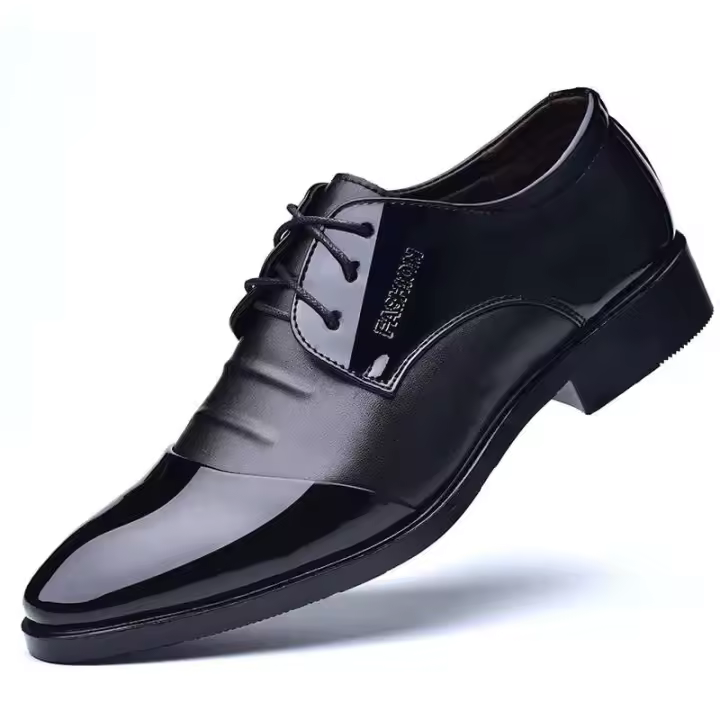2023 Sepatu Souliers Hommes En Cuir Pria vestido logotipo italiano zapatos de fiesta de cuero de boda para hombres - 1