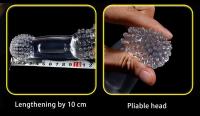 Extensiones de manga condón agrandamiento masculino vibradores retardantes clítoris masajeador anillo cubierta vibratoria juguetes sexuales para hombres - details 2