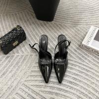 Bolsa de tacón fino puntiagudo sandalias de cabeza de las mujeres usan nuevo trasero francés versátil boca vacía poco profunda zapatos individuales zapatos de mujer - details 29