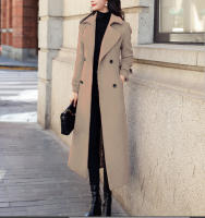 Gabardina de lana de Cachemira para mujer, Chaqueta larga cálida y gruesa de doble botonadura, abrigo de lana largo y grueso para invierno - details 2