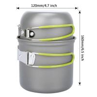 Juego de Cocina de Camping Ultraligero Conjunto de Ollas y Utensilios para Cocinar al Aire Libre en Senderismo y Picnic - details 2