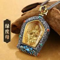 Colgante de cuentas giratorias de Buda Tangka para hombre, doce guardianes del zodíaco, estilo étnico, collar de Bodhisattva Manjusri para mujer - details 13