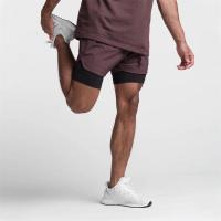 Pantalones cortos deportivos 2 en 1 para hombre, ropa deportiva de doble cubierta para correr, playa, gimnasio, entrenamiento - details 2
