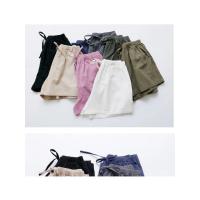Pantalones de Lino de Verano de Cintura Alta Shorts de Moda Deportiva para Mujeres - details 11