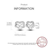 Pendiente de aro de plata de ley 925 para mujer, corazón, estrella, trébol, joyería de compromiso, regalo de boda - details 20