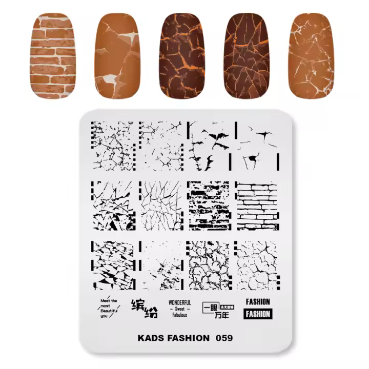 Placa de Estampado de Uñas KADS con Patrones de Flores y Vallas Artículos de Decoración de Moda Herramientas de DIY para Uñas Esmalte de Gel - 1