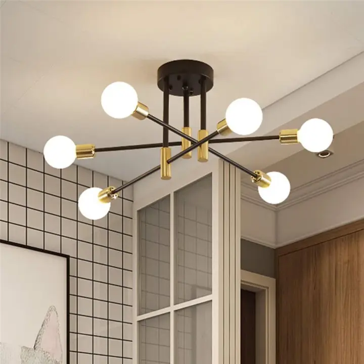 Lámpara Moderno Originalidad Minimalismo Candelabro Restaurante Sala de estar Cocina Oficina Decoración 50 cm - (Blanco) - 1