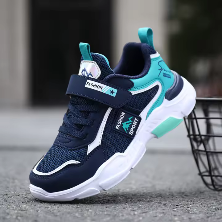 Zapatillas de deporte para niño y niña, zapatillas de fútbol para sala de estar, bambas para niño, zapatos deportivos, ofertas de velcro - 1