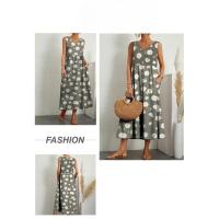 Bolso Sin Mangas para mujer, Vestido Suelto Estampado, Nuevo Estilo Europeo Y Americano, Moda De Temperamento, Verano - details 0