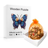 Rompecabezas de Madera de Mariposa Artesanía de Madera 3D para Alivio del Estrés - details 3