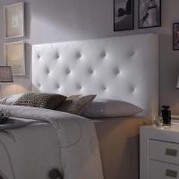 140X60 cm Blanco, para Cama de 135 cm, Acolchado con Espuma, 8 cm de Grosor, Incluye herrajes para Colgar - details 0