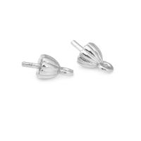 Perlas de latón de alta calidad con baño de oro de 18K, media perforación, para conectar dijes, tapas de perlas, accesorios para la fabricación de joyería DIY para mujeres - details 4