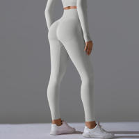 Hamidou-Pantalones deportivos de Yoga para mujer, mallas de cintura alta y caderas ajustadas, glúteos de melocotón, pantalones de Yoga desnudos de cintura alta - details 84